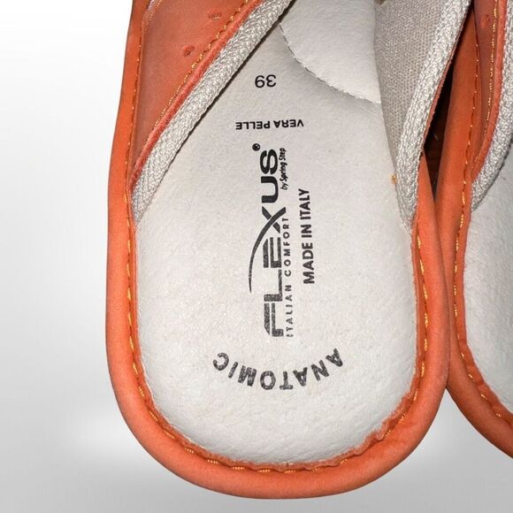 Spring Step Women's Flexus Pascalle Slide Sandal Orange Nubuck/Beige 39 US 8.5 - Picture 7 of 7